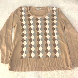 Vintage Liz Claiborne Diamond Patterned Sweater